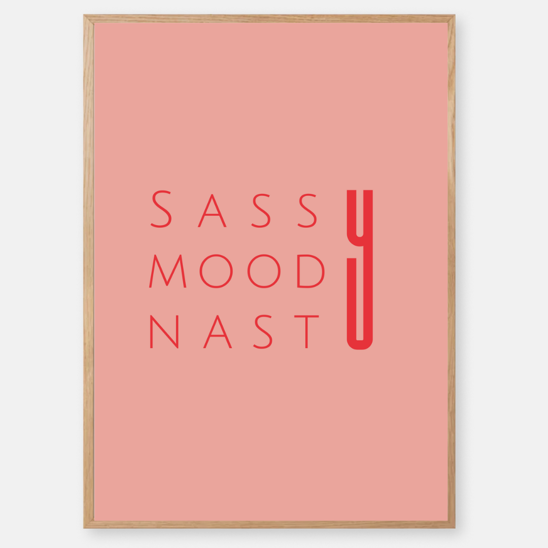 SASSY MOODY NASTY תמונת קיר דגם