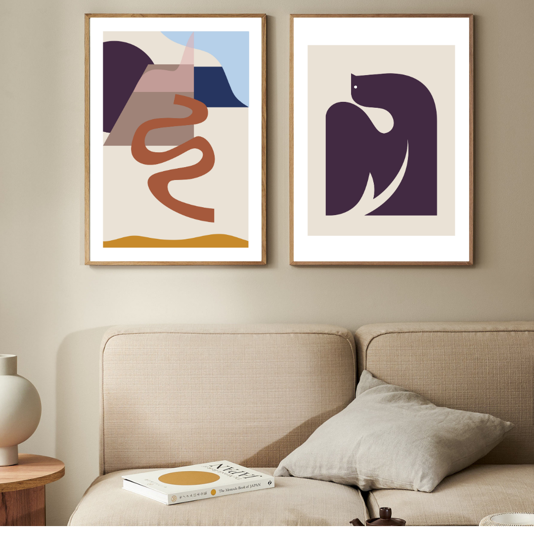 סט תמונות נורדיות לסלון