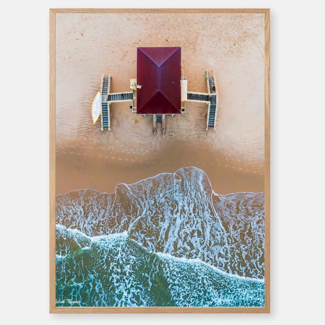 On the beach in Tel Aviv - photography by artist Gilad Topaz