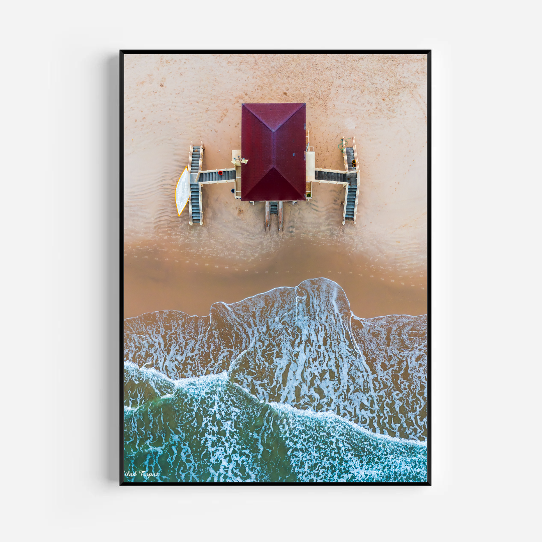 On the beach in Tel Aviv - photography by artist Gilad Topaz