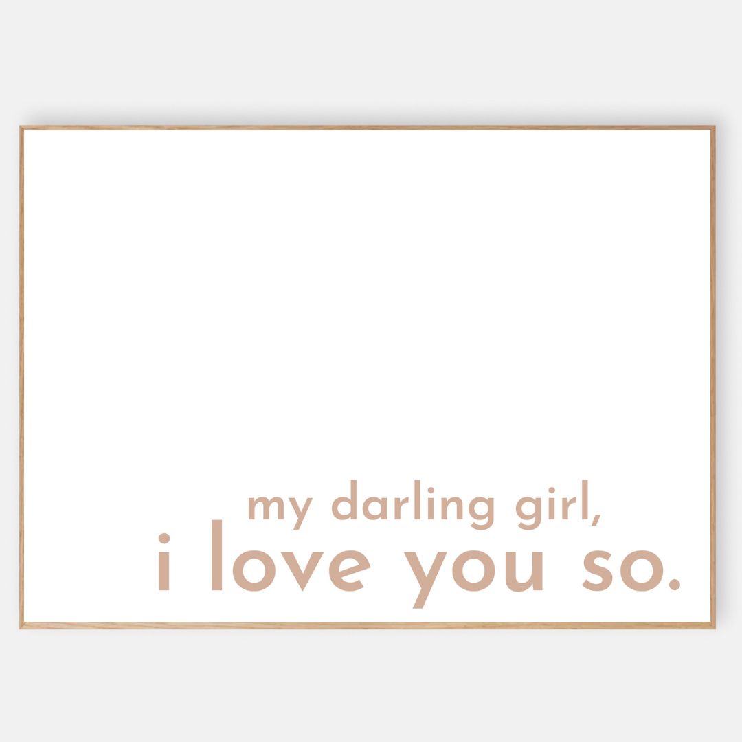 my darling girl - קנבס +מסגור
