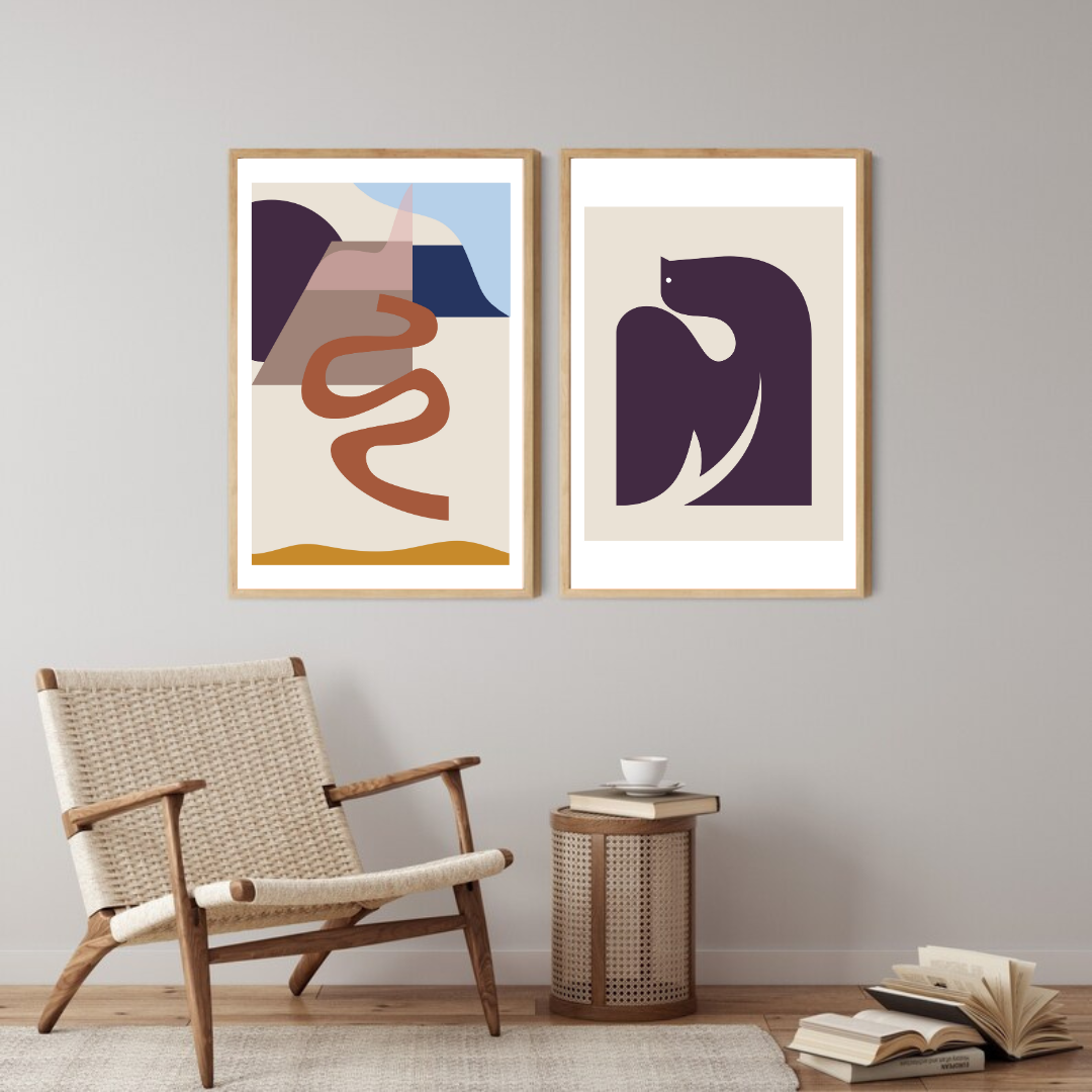 סט תמונות נורדיות לסלון