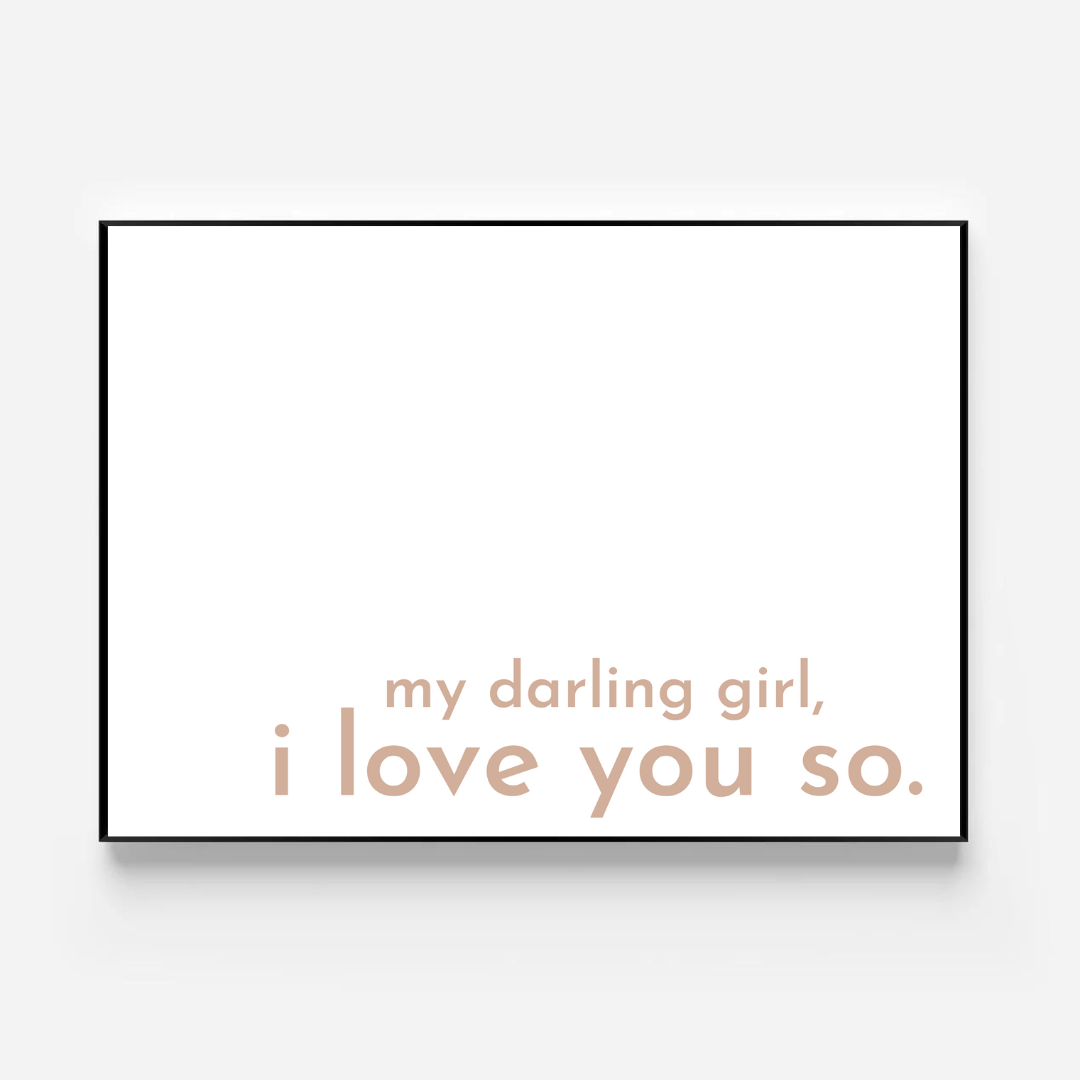my darling girl - קנבס +מסגור