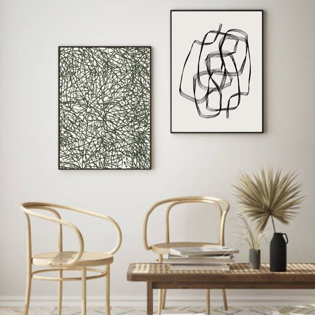 סט תמונות נורדיות לסלון