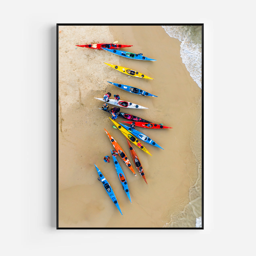 Kayaking in Herzliya - by artist Gilad Topaz