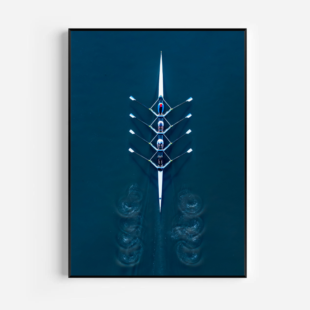 Rowers in the Yarkon - by artist Gilad Topaz