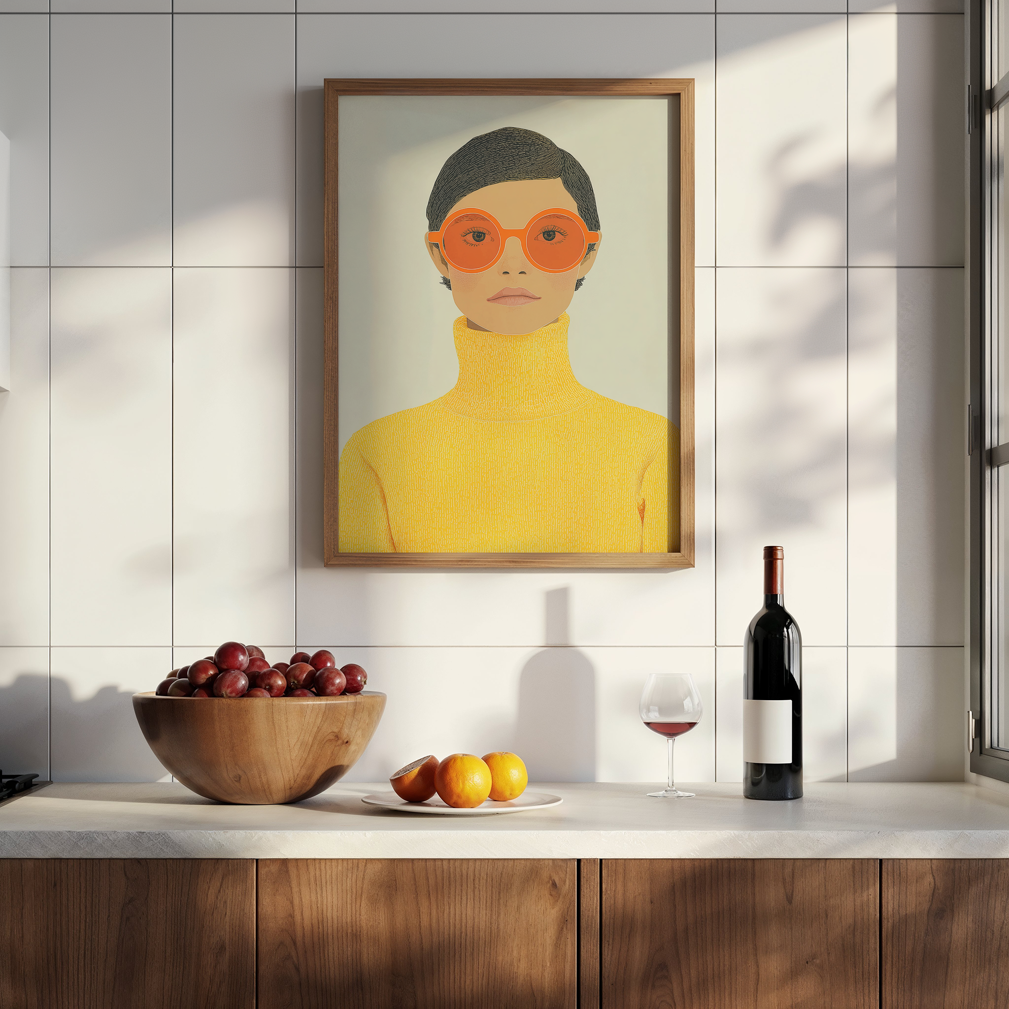 Nolvia – יצירה אמנותית מודרנית של דמות נשית בקווים נקיים ובגוונים חמים.