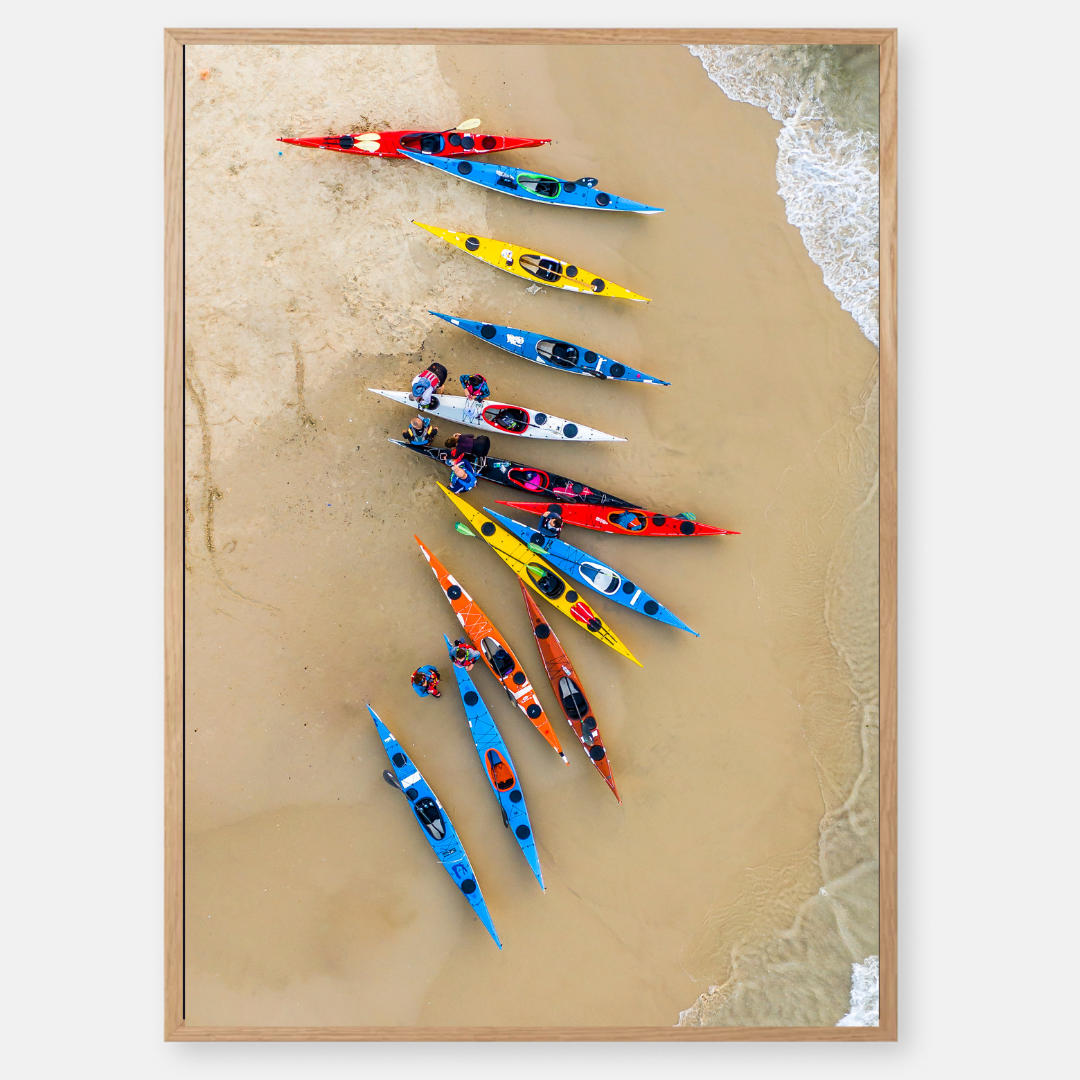 Kayaking in Herzliya - by artist Gilad Topaz