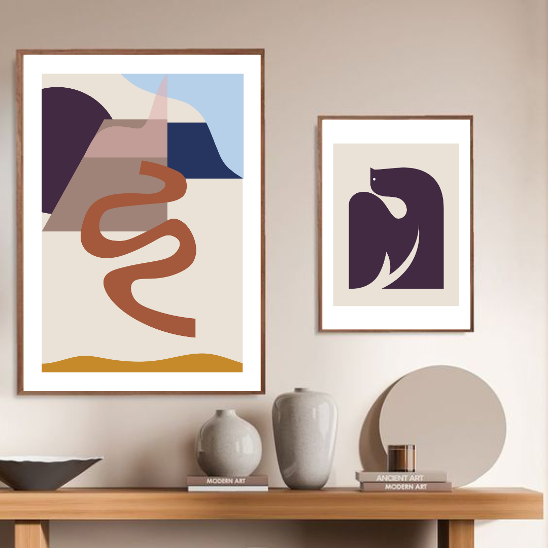 סט תמונות נורדיות לסלון