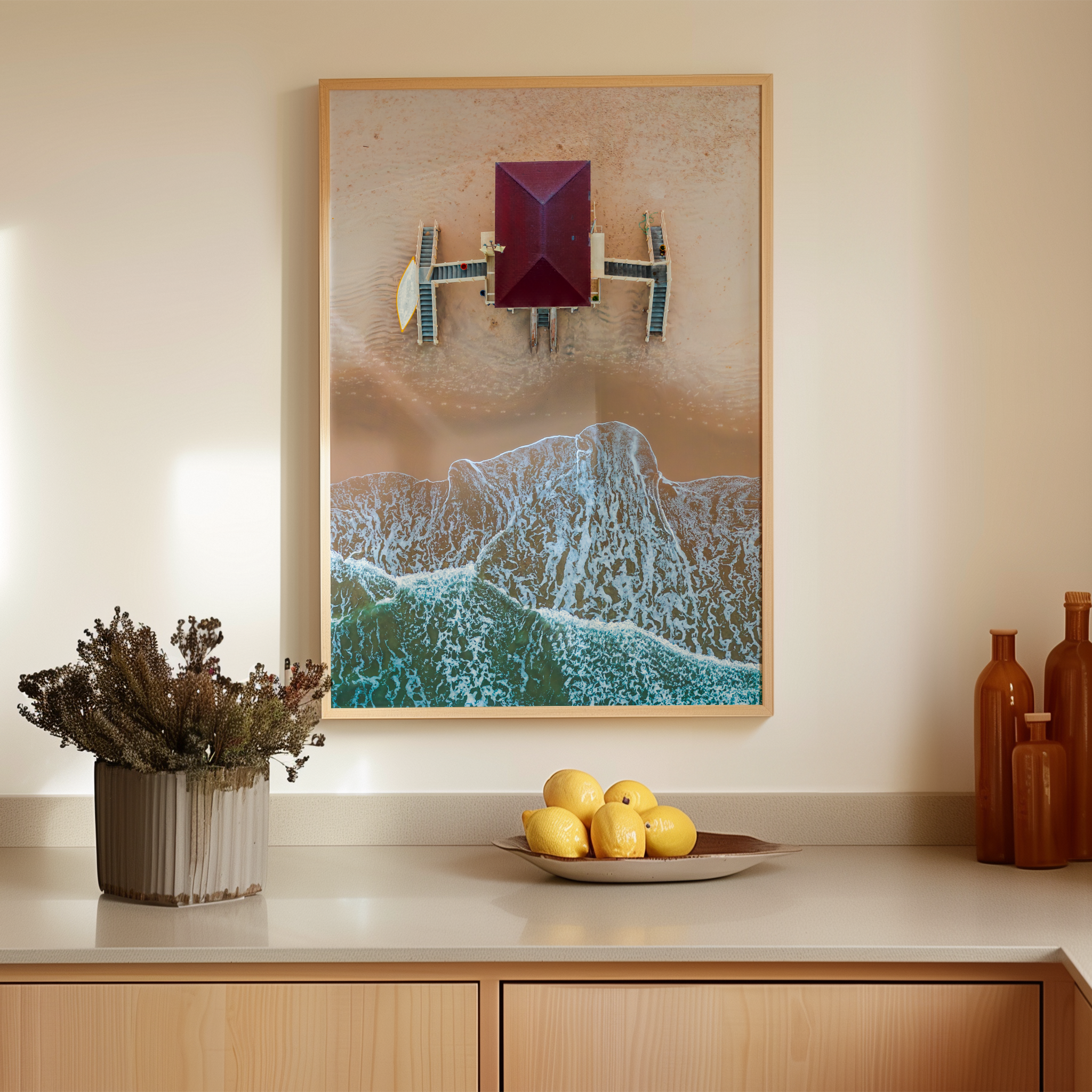 On the beach in Tel Aviv - photography by artist Gilad Topaz