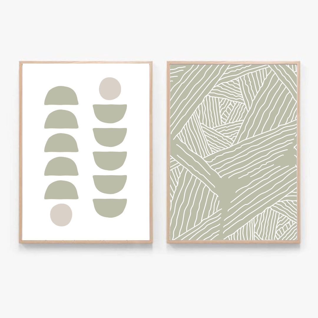 סט תמונות מודרניות בסגנון בוהו לסלון דגם קירה