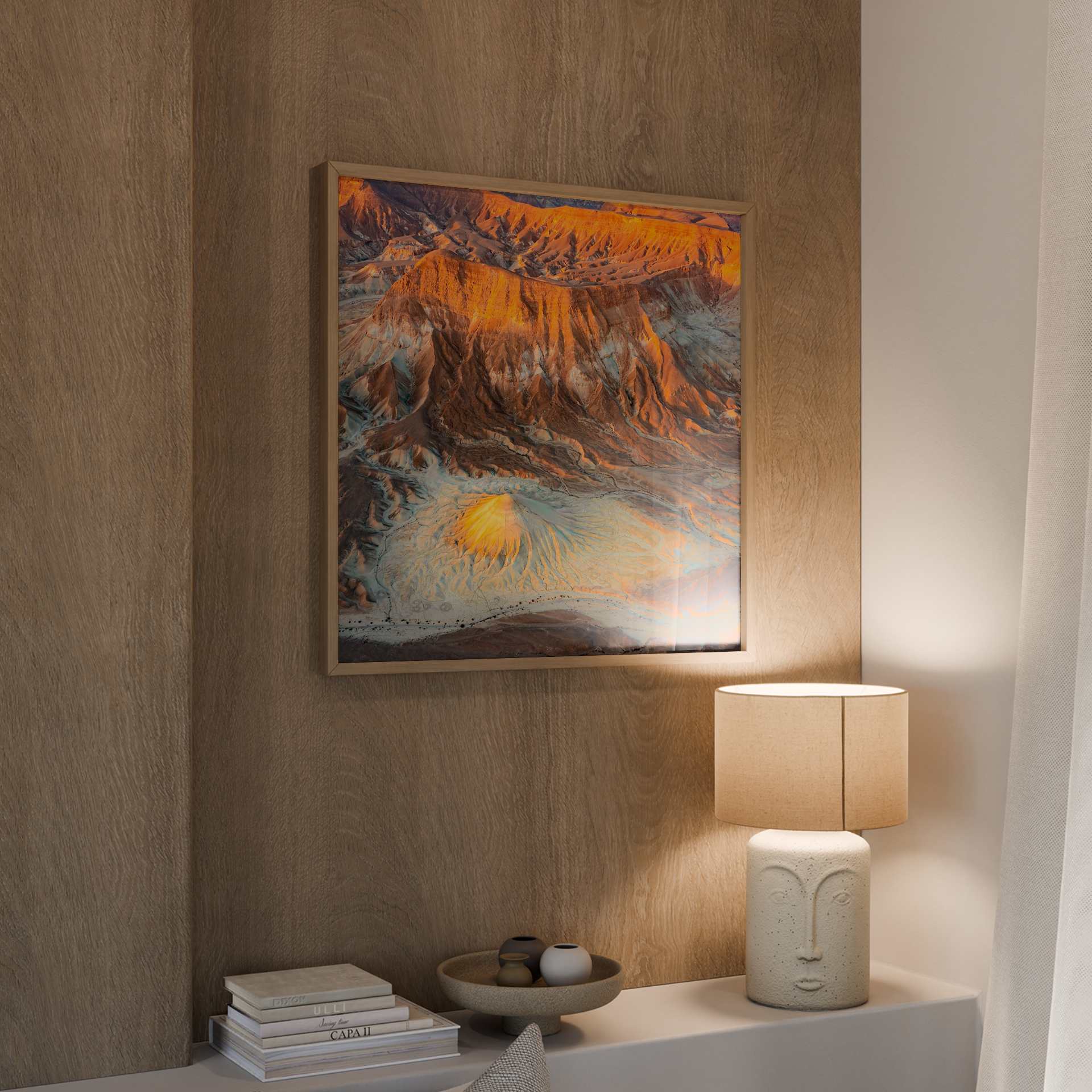 כיפת עשוש – צילום אווירי של תצורת סלע מדברית בגווני כתום, חמרה וזהב במדבר יהודה, גלעד טופז