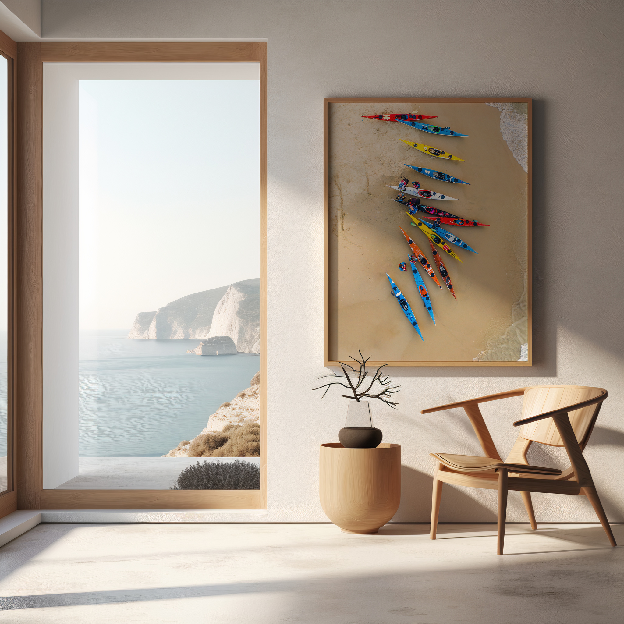 Kayaking in Herzliya - by artist Gilad Topaz