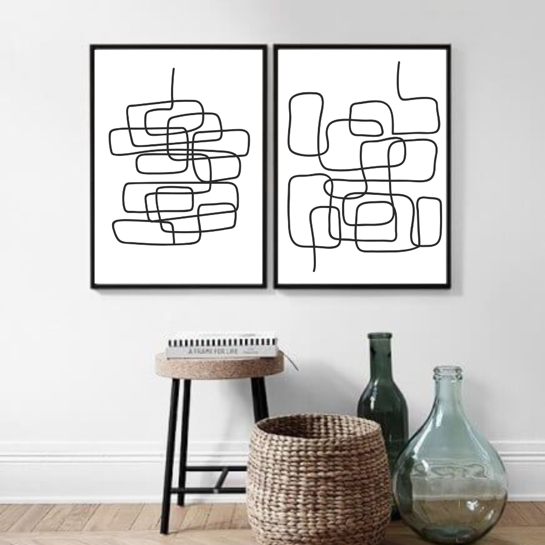 סט תמונות נורדיות לסלון