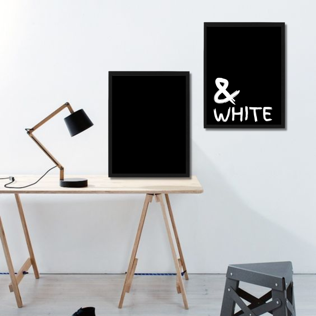 סט תמונות לסלון דגם בלאק אנד וויט