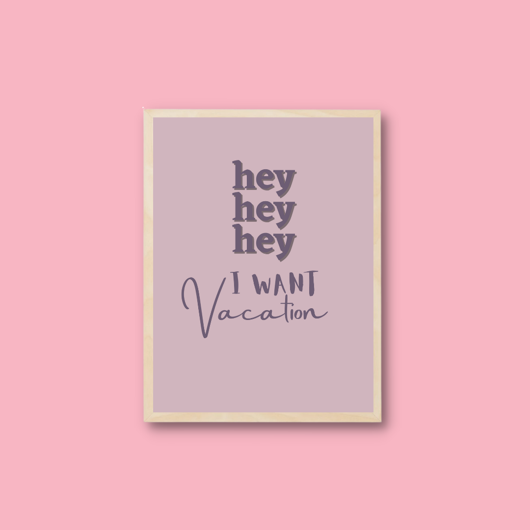 VACATION - סט תמונות מעוצבות לחדר