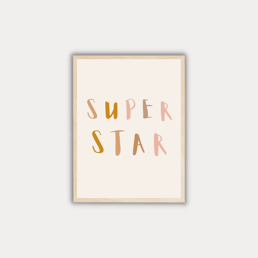 SUPER STAR סט תמונות לחדר ילדים דגם