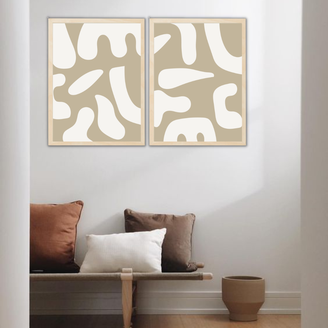 סט תמונות אבסטרקט לסלון