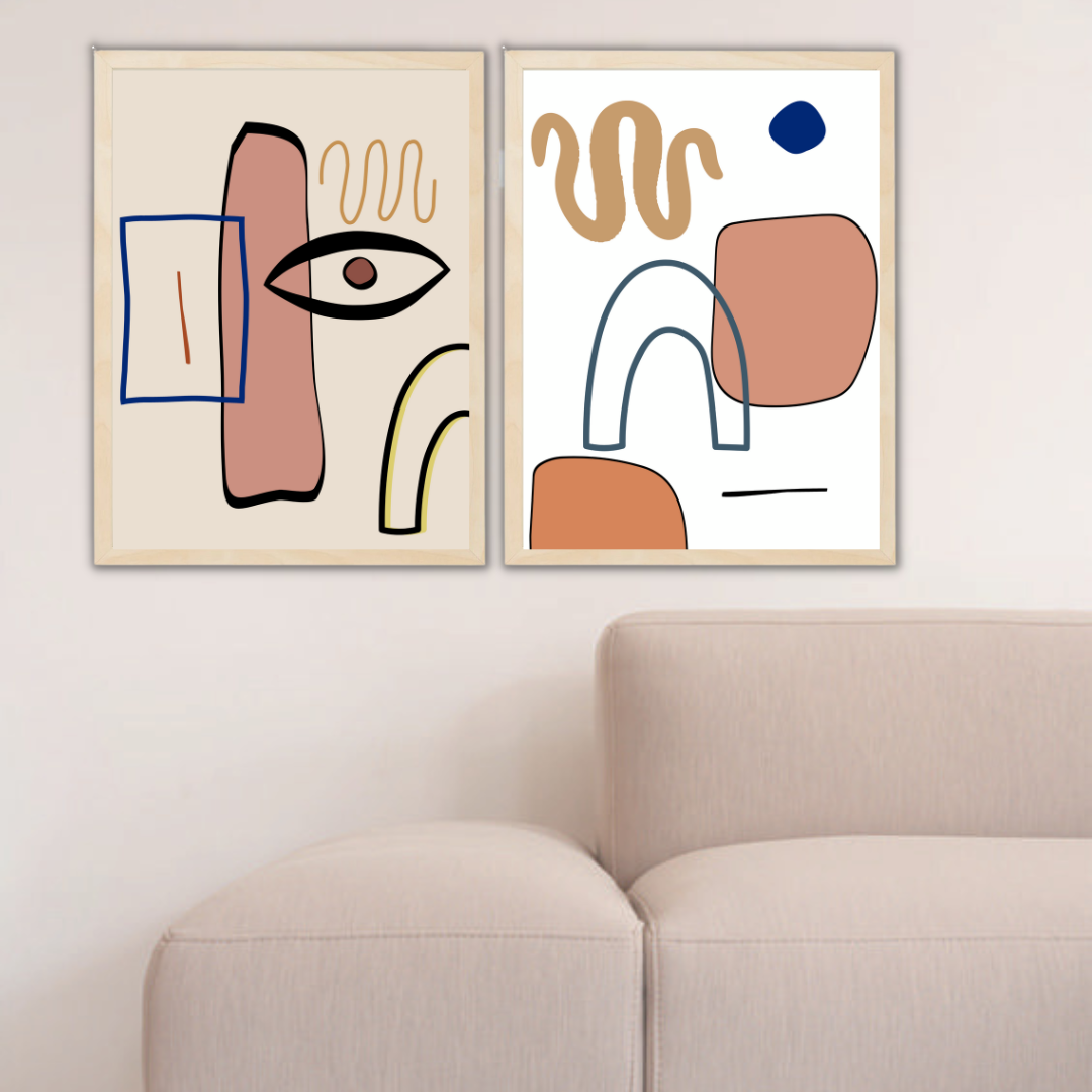 סט תמונות בעיצוב מודרני לסלון