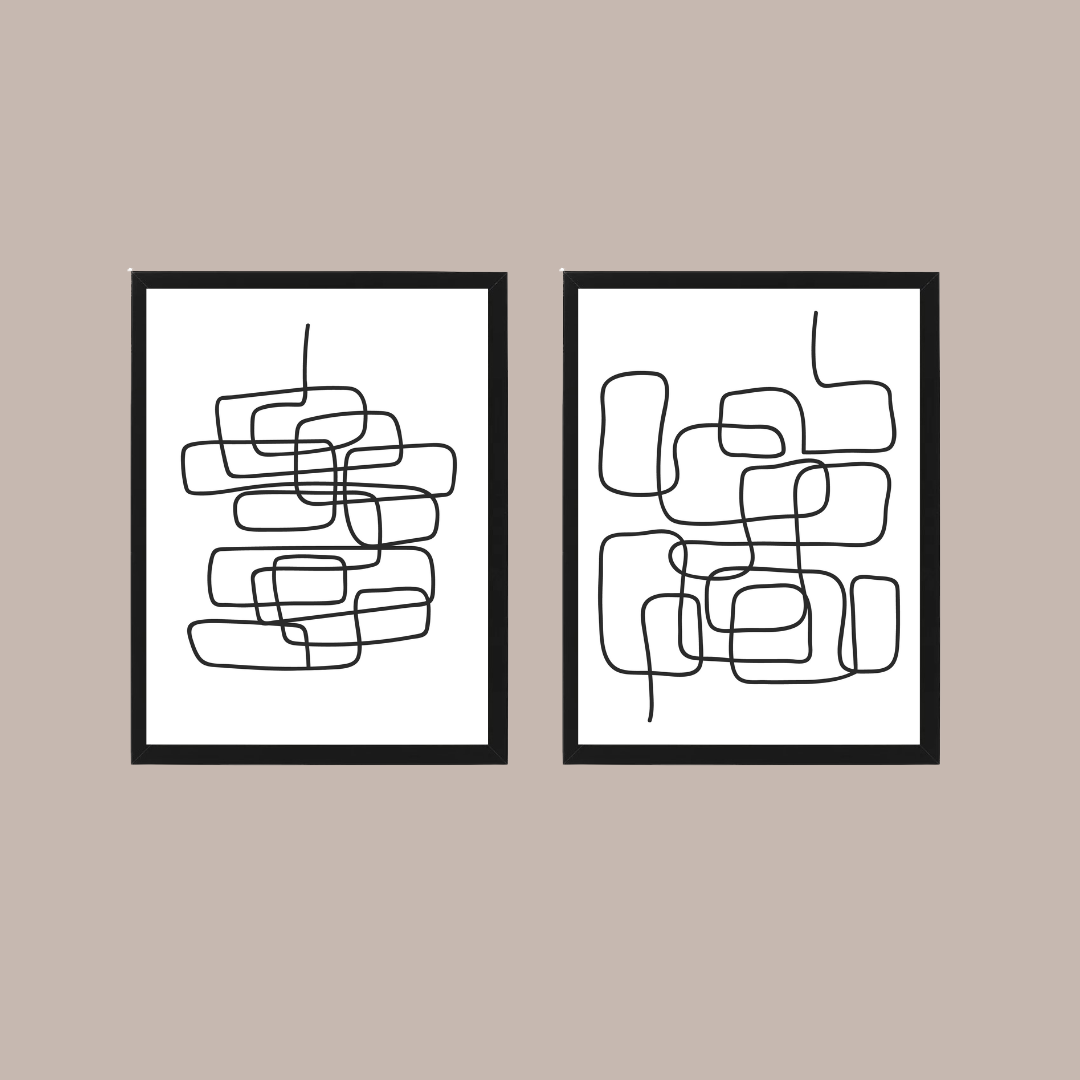 סט תמונות נורדיות לסלון