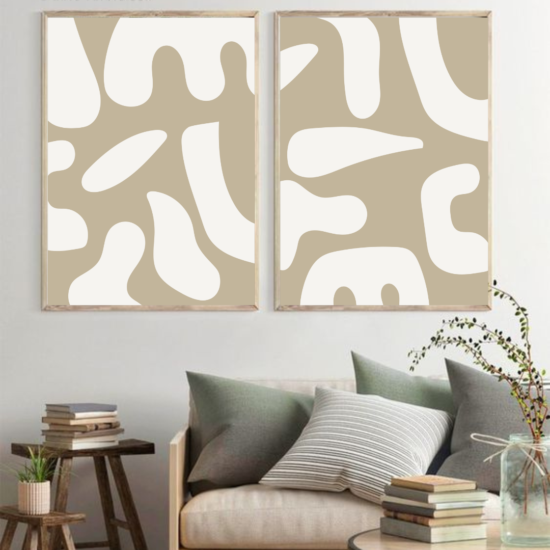 סט תמונות אבסטרקט לסלון