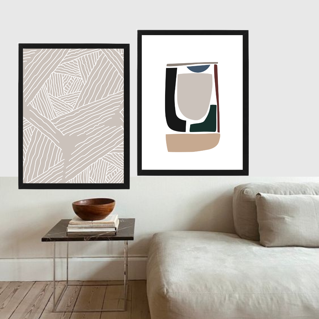 סט תמונות בעיצוב נורדי לסלון