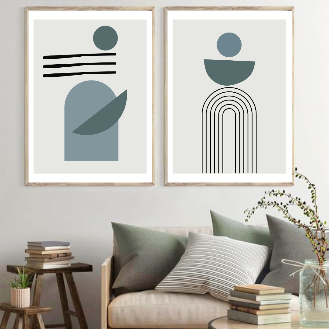 סט תמונות מודרניות לסלון