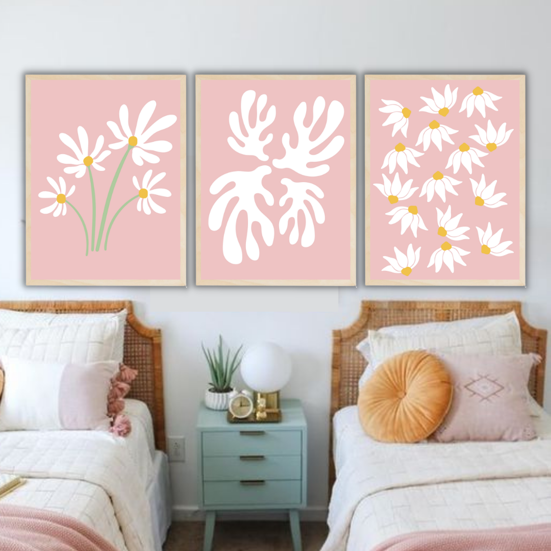 Set of three pictures for a boho style home, model STIVIA