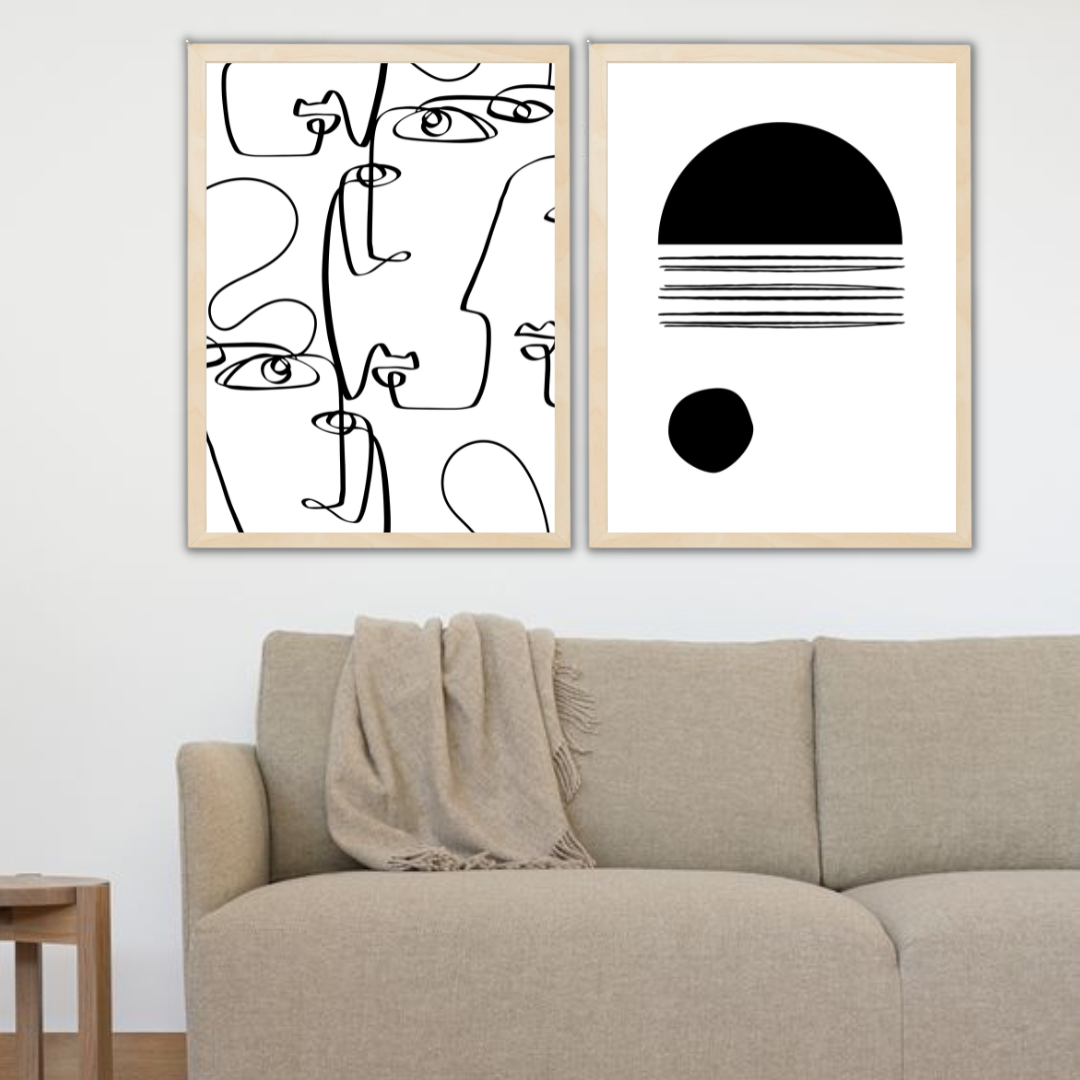 סט תמונות מודרניות לסלון