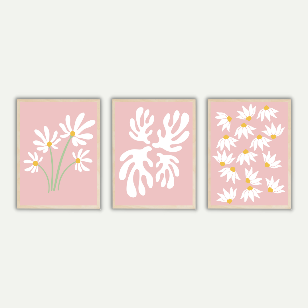 Set of three pictures for a boho style home, model STIVIA