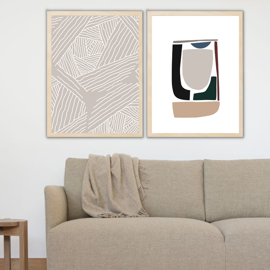 סט תמונות בעיצוב נורדי לסלון