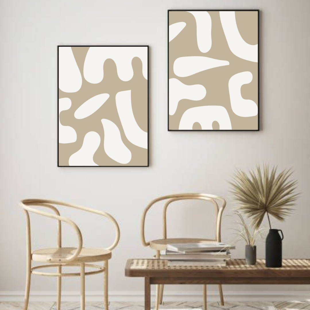 סט תמונות אבסטרקט לסלון