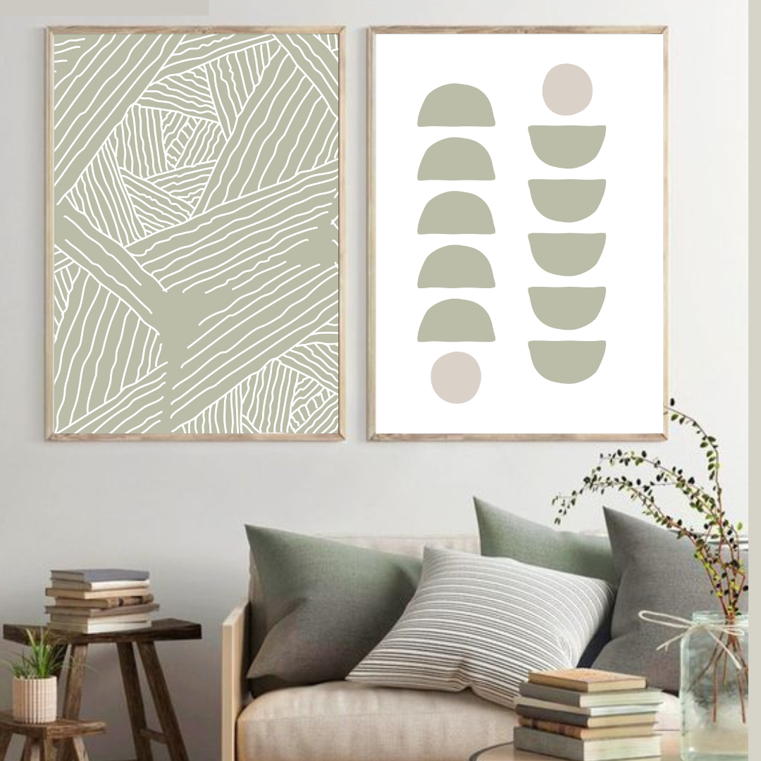 סט תמונות בסגנון בוהו לסלון