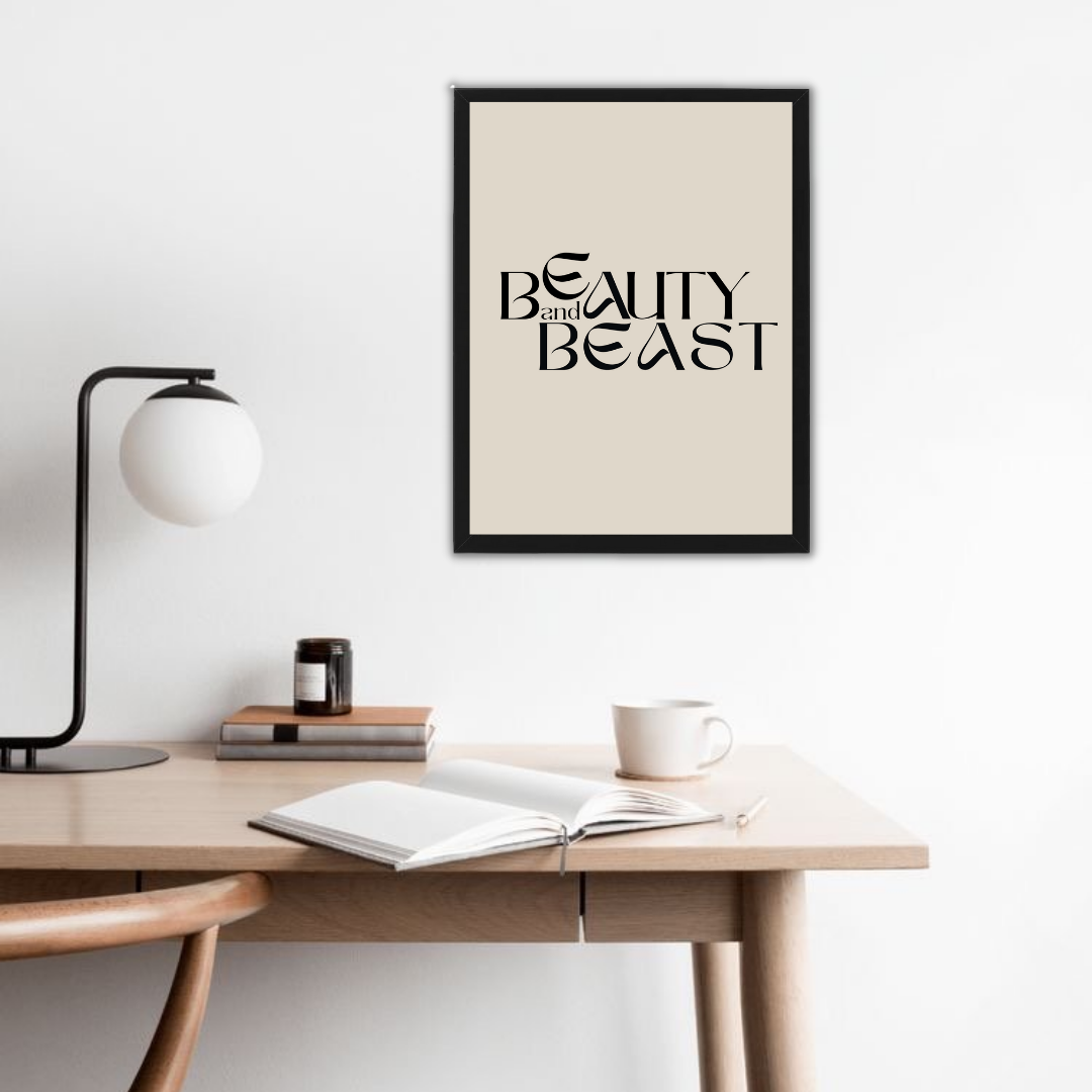 BEAUTY AND BEATS תמונת קיר לסלון דגם
