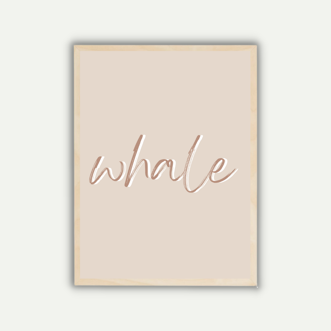 WHALE PARTY Picture Set for Children's and Babies' Rooms Model