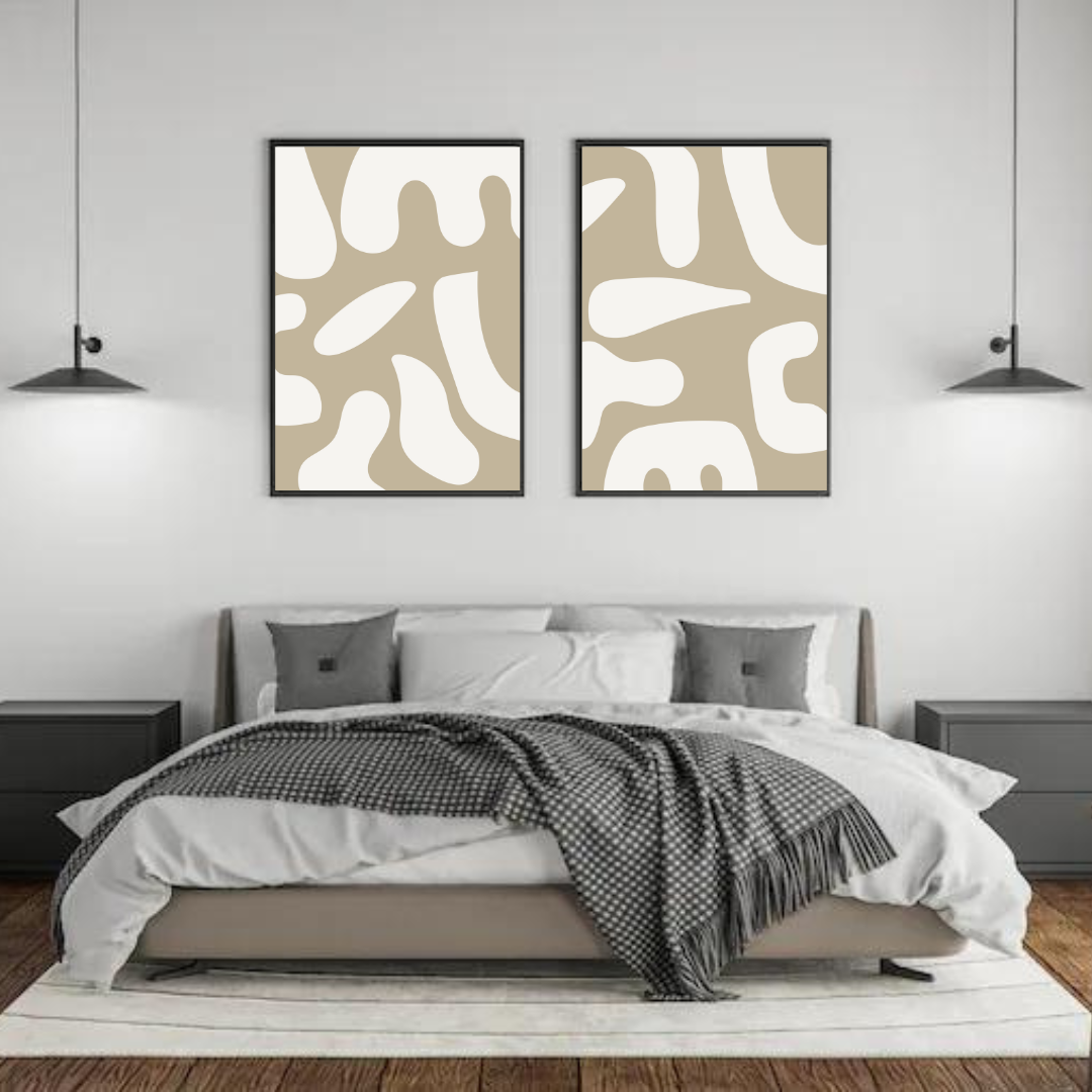 סט תמונות אבסטרקט לסלון