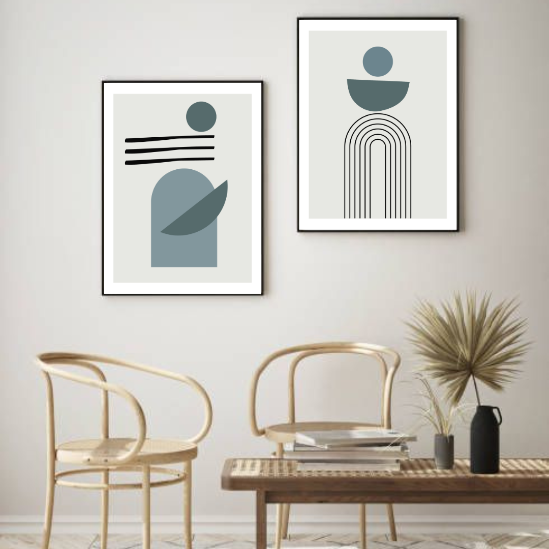 סט תמונות מודרניות לסלון