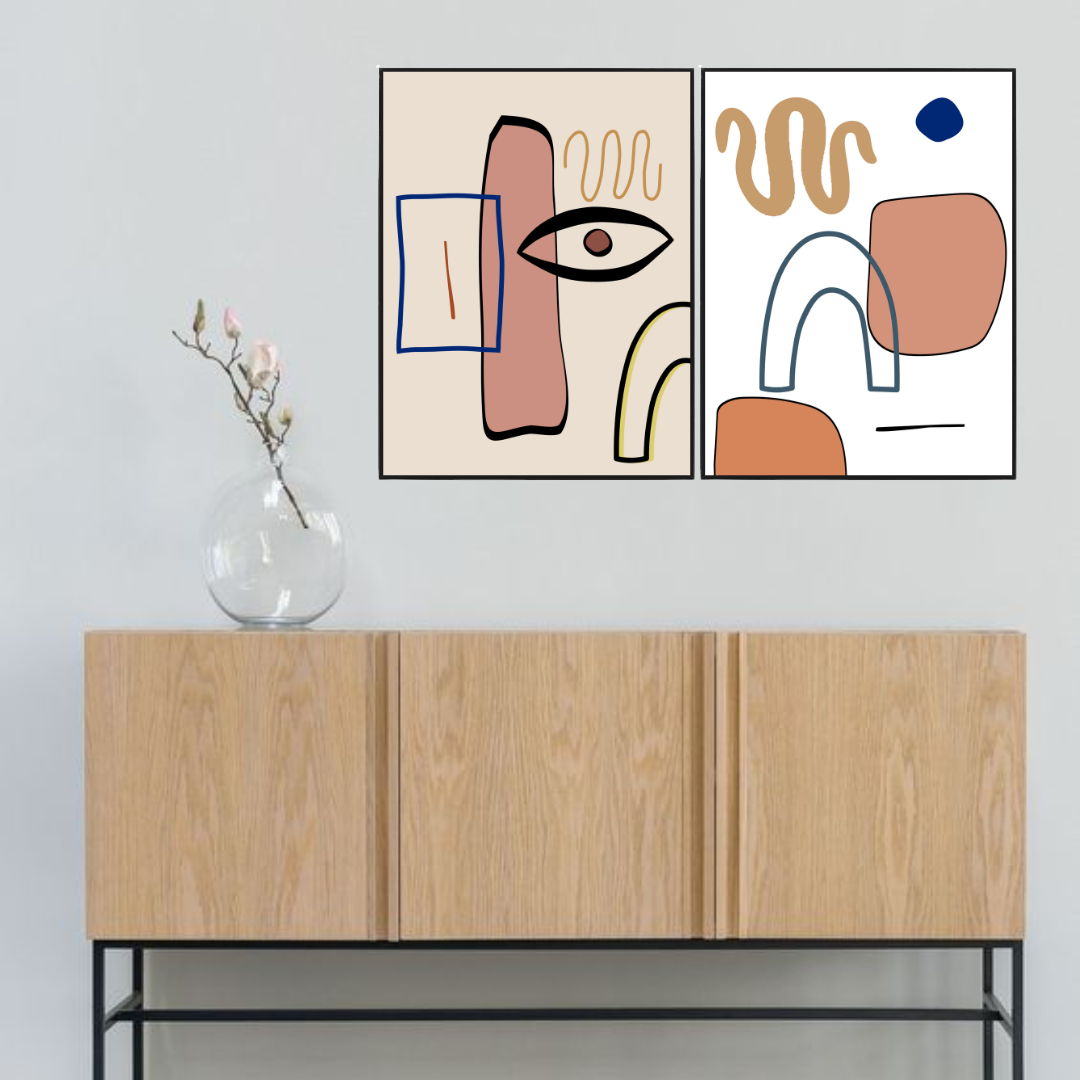 סט תמונות בעיצוב מודרני לסלון