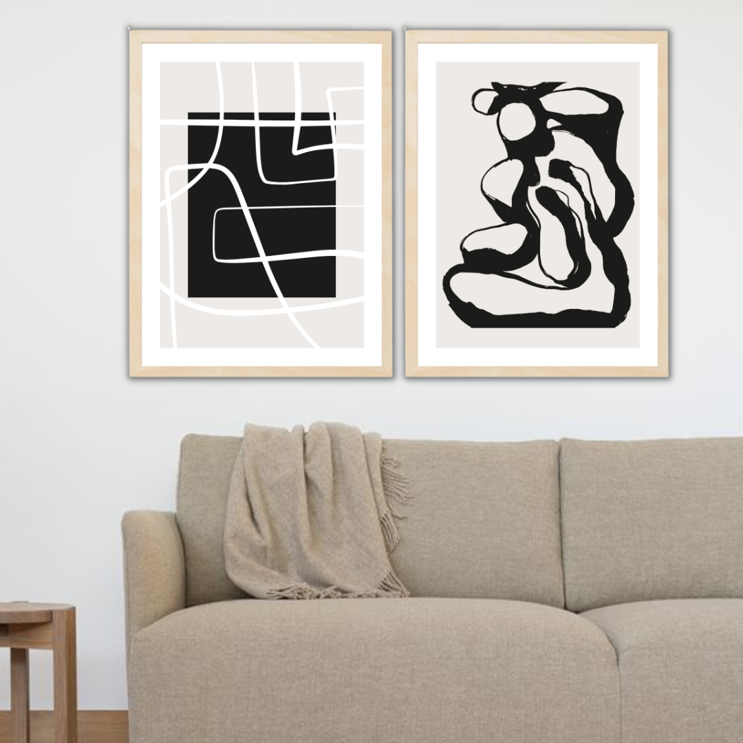 סט תמונות נורדיות לסלון