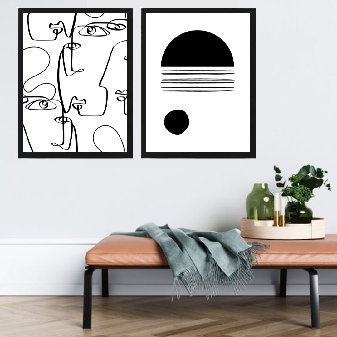 סט תמונות מודרניות לסלון