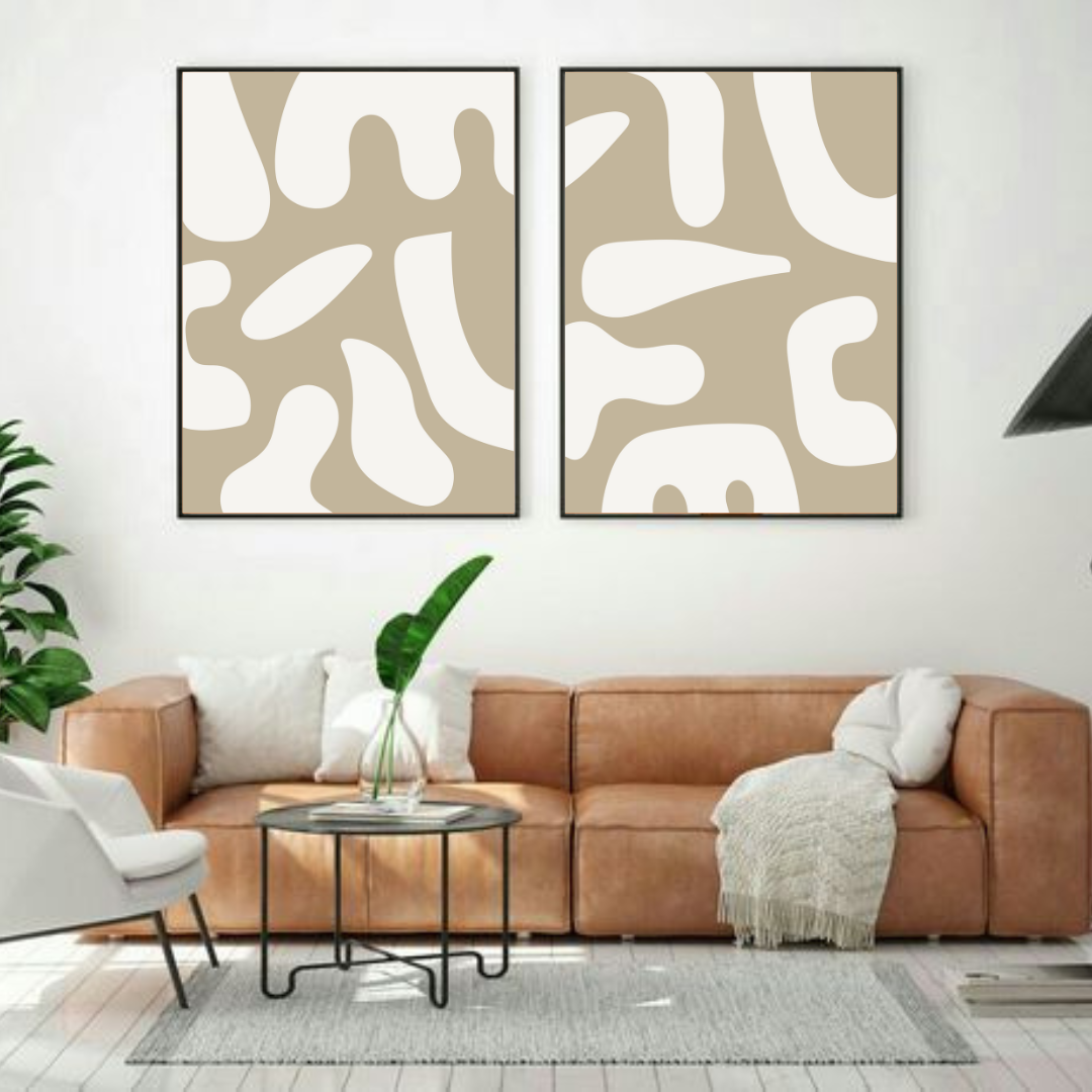 סט תמונות אבסטרקט לסלון