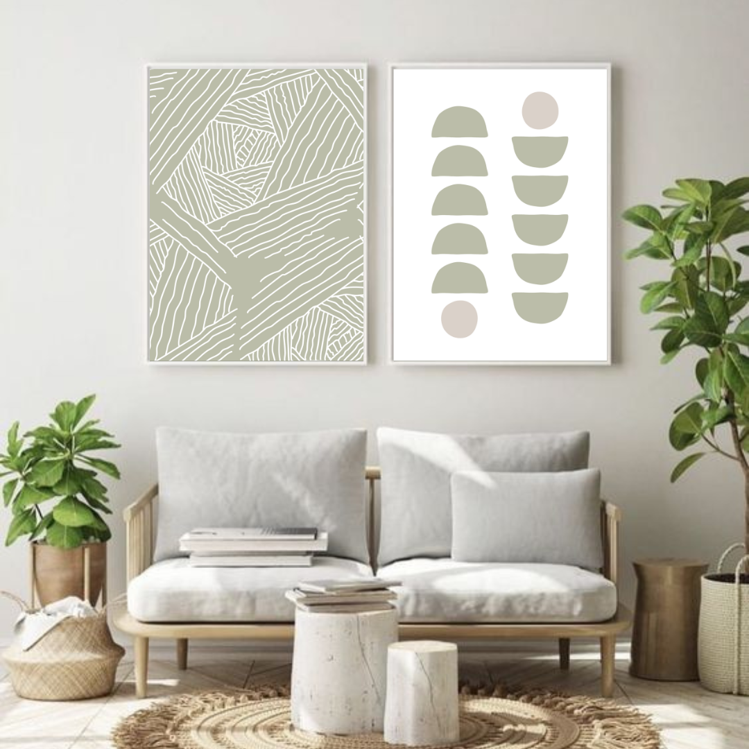 סט תמונות בסגנון בוהו לסלון