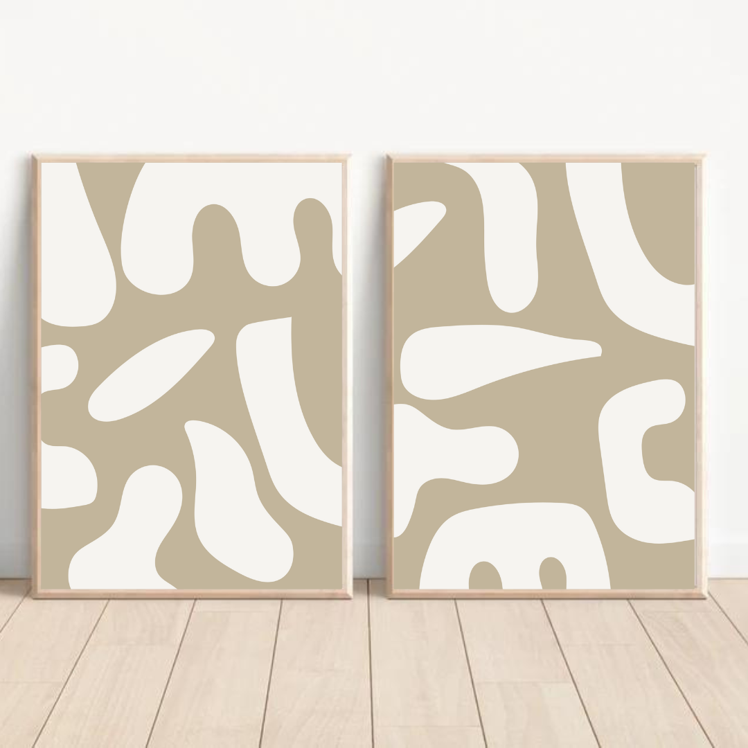 סט תמונות אבסטרקט לסלון