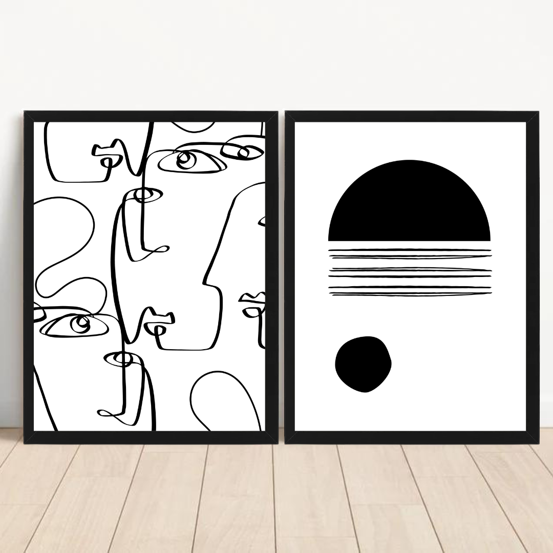 סט תמונות מודרניות לסלון