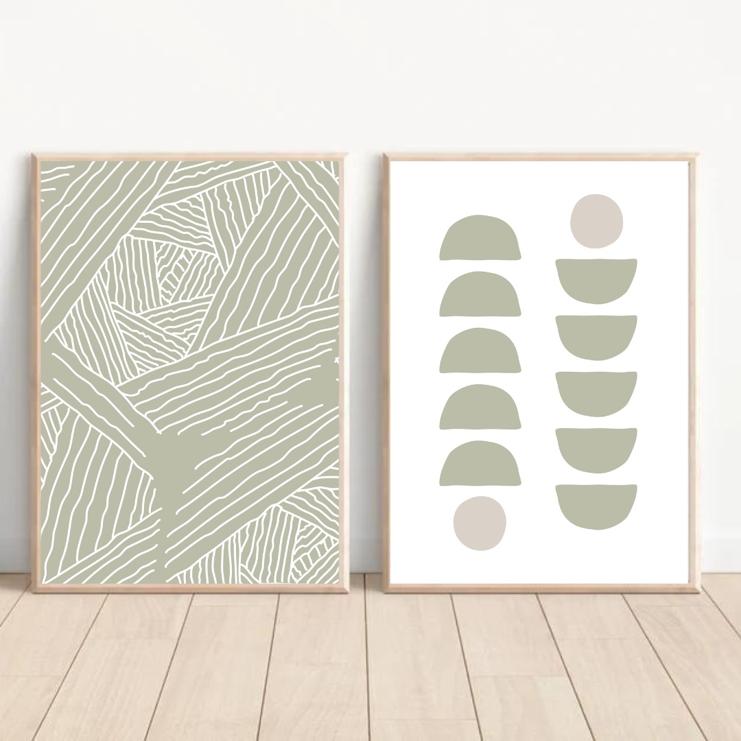 סט תמונות בסגנון בוהו לסלון