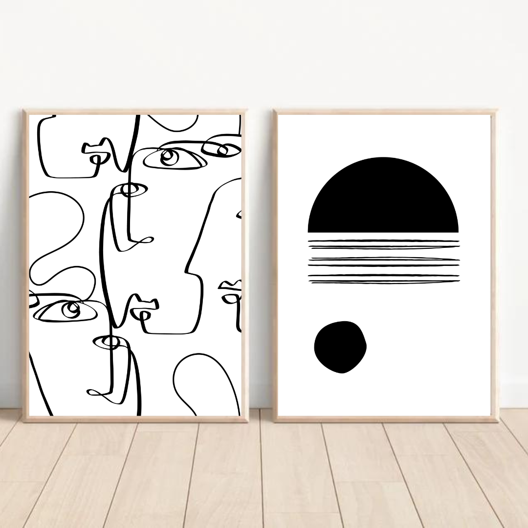 סט תמונות מודרניות לסלון