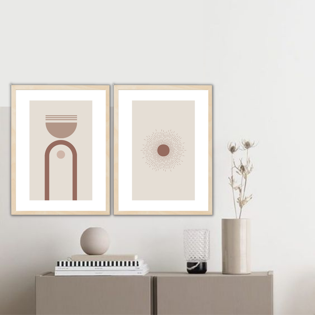 סט תמונות בעיצוב בוהו לסלון