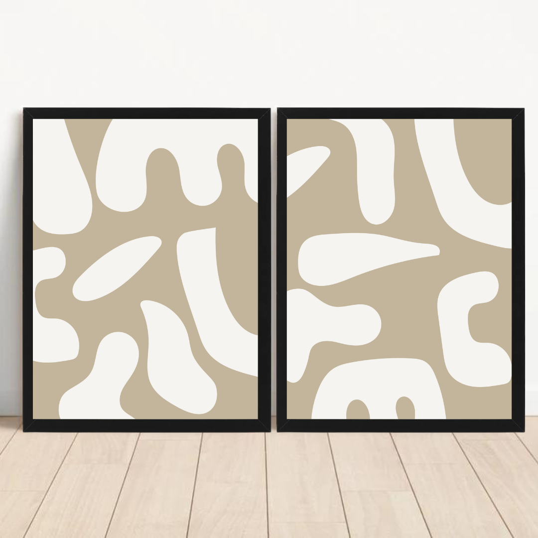 סט תמונות אבסטרקט לסלון