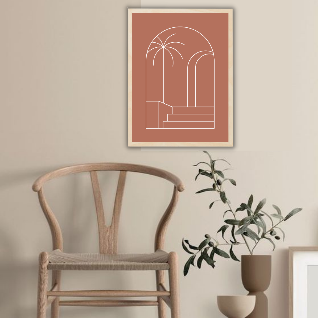 BOHO NO.34 תמונת קיר לסלון בסגנון בוהו דגם