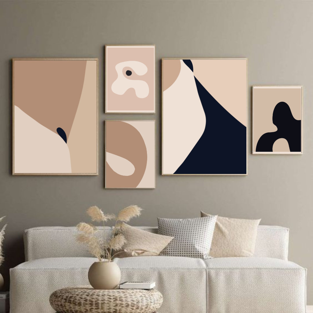 סט תמונות מודרניות לסלון